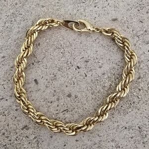 Gold Tone Rope Chain Bracelet - Women Jewelry